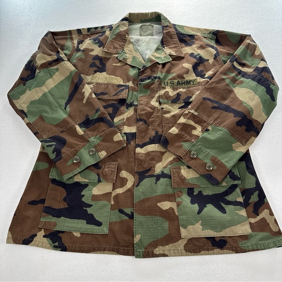 U.S. Army Other - USGI Military BDU Mens Large M81 Woodland Combat Uniform Shirt Field Jacket Top